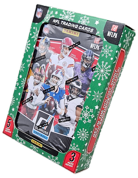 2025 Panini Donruss Football 3 Pack Holiday Winter Tin
