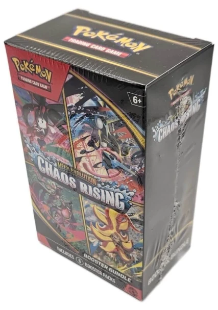 Pokemon Mega Evolution: Chaos Rising 6 Pack Booster Bundle Box