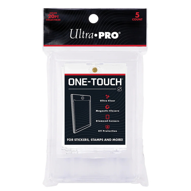 Ultra Pro ONE-TOUCH S Magnetic UV Sticker or Stamp Holder (Pack of 5)