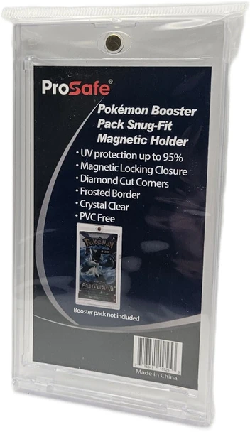 Pro-Safe Booster Pack Magnetic Holder -Snug Fit - Sized For Pokemon Packs