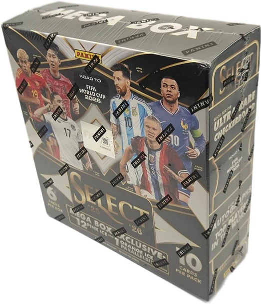 2025-26 Panini Select FIFA Road To World Cup Soccer 6 Pack Mega Box