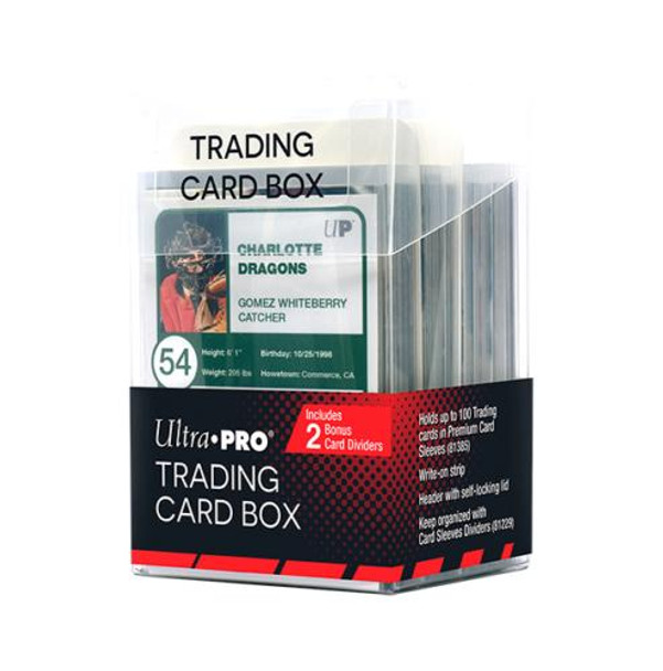 Ultra Pro Trading Card Box Plastic Storage Box with 2 Dividers - Flip Top