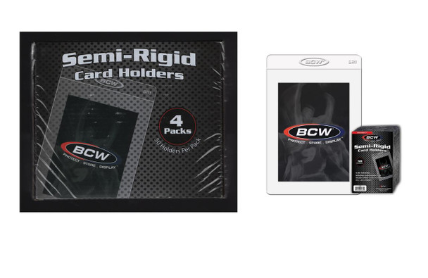 BCW Size #1 Semi Rigid Card Holders Box of 200 Grading Submission Size