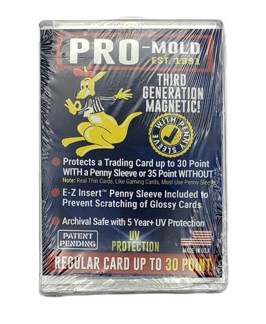 Pro-Mold 3RD GEN Magnetic Trading Card Holder 30pt Standard Sized with  Sleeve