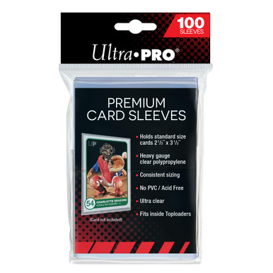 ultra pro extra thick card sleeves 2-1/2" x 4-3/4" Tall Soft (100ct) Holds cards up to 75pt thickness Ultra Pro 3" x 4"