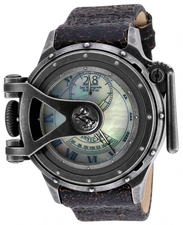 Invicta 18591 Vintage Collection 7004N Swiss Made MOP Dial Black