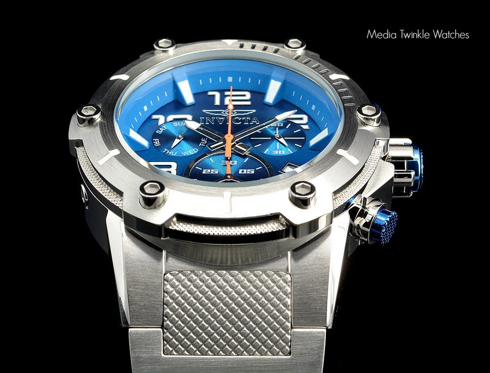 Invicta 19527 Speedway XL Teal Blue Dial Swiss Parts Chronograph Silver Bracelet Watch | Free Shipping