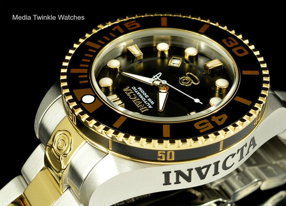 Invicta 19803 Grand Diver 2 Gen II 47mm Automatic Two-Tone Gold Black