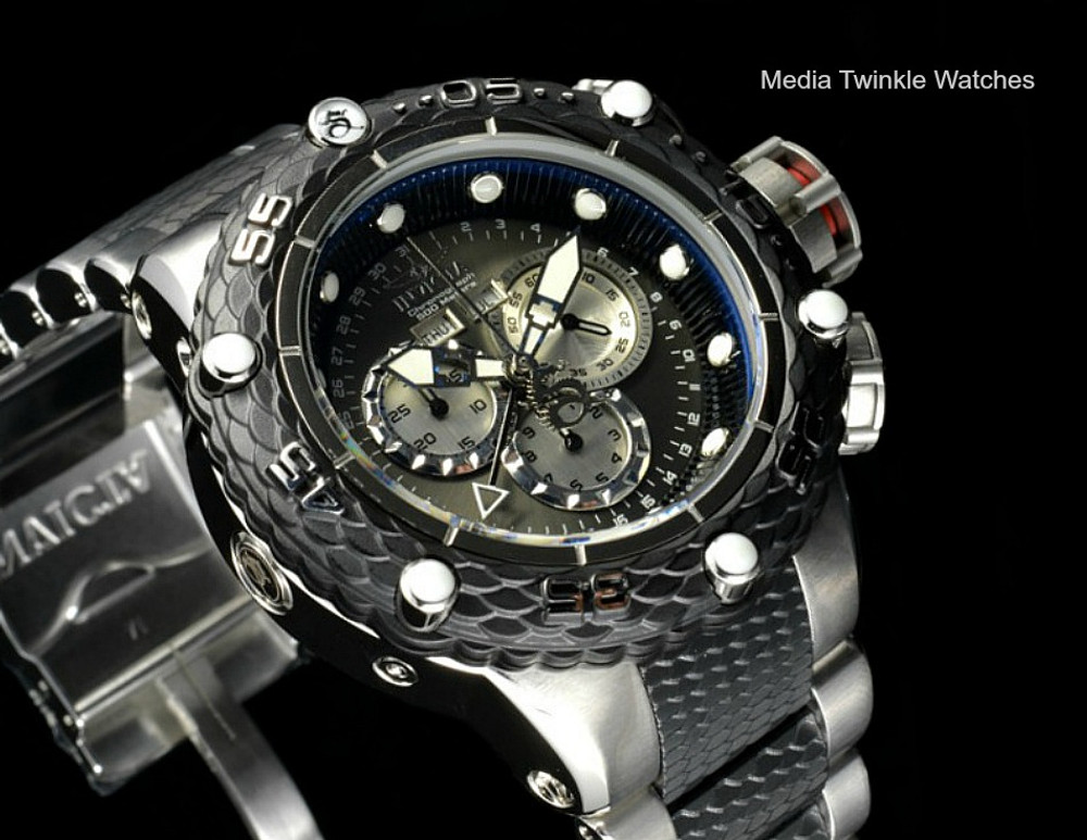 Invicta 21673 Subaqua Noma VI Swiss Quartz Chronograph Black & Silver Bracelet Watch