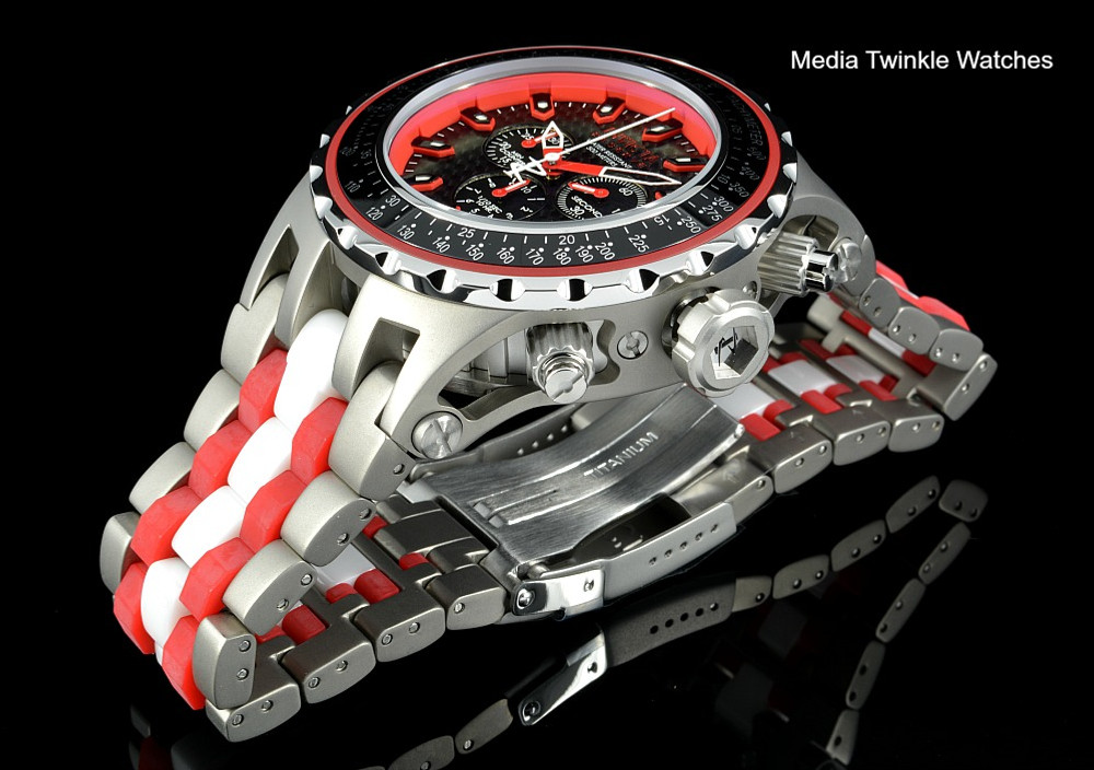 Invicta 52MM Reserve Specialty 12779 Subaqua Red Dial Titanium Case Bracelet Watch