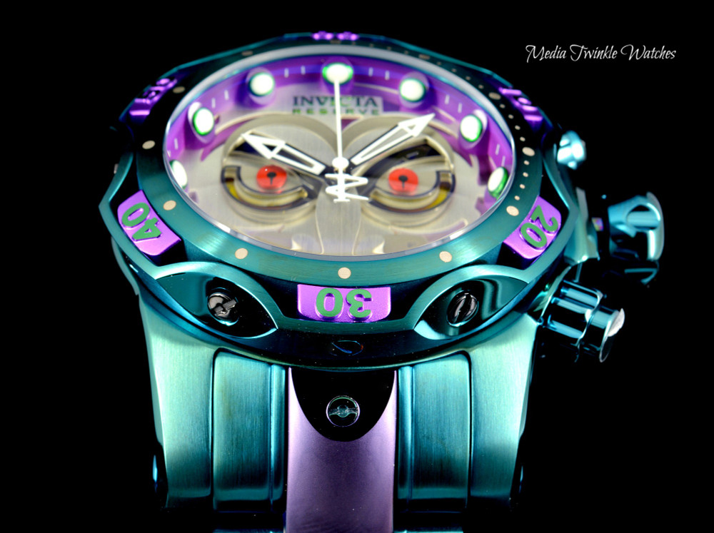 Invicta 52MM Reserve VENOM JOKER DC SWISS Quartz Ltd Edition Bracelet Watch - 30124