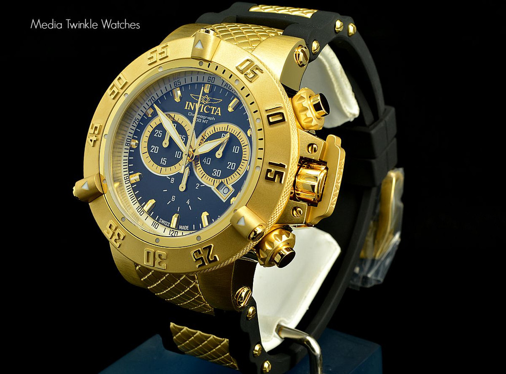 Invicta 5514 Men's Subaqua Noma III Swiss Made Chronograph Collection Black Polyurethane Strap Watch | Free Shipping