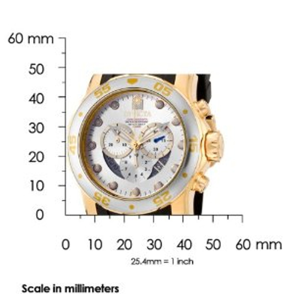 Invicta 6985 Men's Pro Diver Collection Chronograph Silver Dial Black Polyurethane Watch | Free Shipping