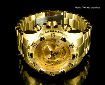 Invicta 14473 Reserve Excursion Swiss Quartz Chronograph Gld Dial All Gold Plated Stainless Steel | Free Shipping