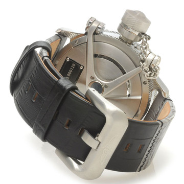 Invicta 14629 Men's Russian Nautilus Swiss Mechanical Grey & Black Leather Strap Watch | Free Shipping