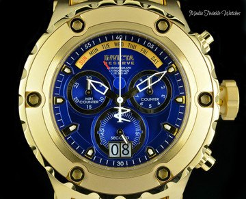 Invicta 1567 Reserve Men's Specialty Subaqua Blue Dial Swiss Quartz Chronograph Bracelet Watch | Free Shipping