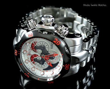Invicta 14466 Reserve 52mm Venom Swiss Quartz Chronograph 5040F Silver Tone Watch | Free Shipping