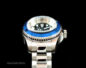 Invicta 16969 Reserve 52mm Hydromax Black Dial Blue Bezel Quartz GMT Bracelet Watch | Free Shipping