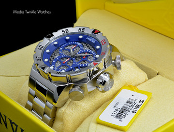 Invicta 19181 I-Force 52mm "Twisted Metal" Blue Dial Quartz Chronograph Stainless Steel Bracelet Watch | Free Shipping