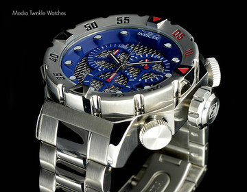 Invicta 19181 I-Force 52mm "Twisted Metal" Blue Dial Quartz Chronograph Stainless Steel Bracelet Watch | Free Shipping