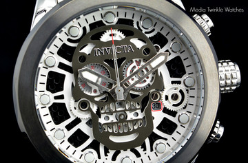 Invicta 18866 Black "Skull" 50mm Corduba Collection Quartz Chronograph Bracelet Watch | Free Shipping