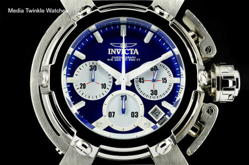 Invicta 22424 46mm X-Wing Quartz Chronograph Blue Dial All Stainless steel Bracelet Watch