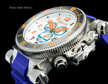 Invicta 18728 Coalition Forces 51mm Swiss Made Quartz Chronograph Blue Strap Watch I Free Shipping