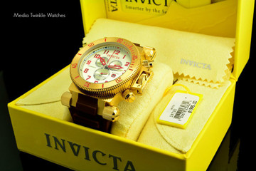 Invicta 18730 Coalition Forces 51mm Swiss Made Quartz Chronograph Brown Strap Watch I Free Shipping