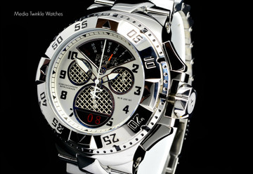 Invicta 17468 Reserve Mens Excursion Swiss Quartz 8040.N "Twisted Metal" Silver Bracelet Watch | Free Shipping
