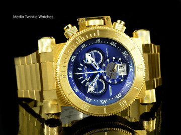 Invicta 17644 Coalition Forces 51mm Swiss Made Quartz Chronograph 18k Gold Tone Watch I Free Shipping