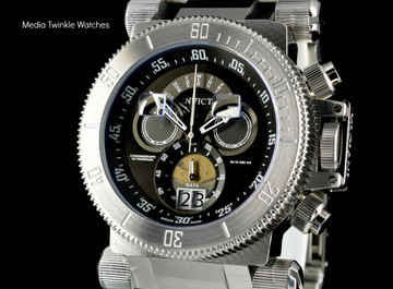 Invicta 17638 Coalition Forces 51mm Swiss Made Quartz Chronograph Black Dial Silver Bracelet Watch I Free Shipping
