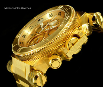 Invicta 17643 Coalition Forces 51mm Swiss Made Quartz Chronograph 18k Gold Tone Watch I Free Shipping