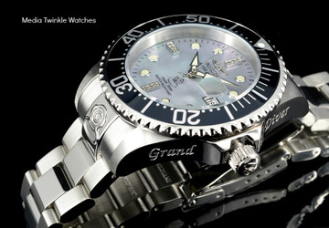 Invicta 47mm Grand Diver Automatic Diamond Accented Two-Tone Platinum M.O.P Dial  Bracelet watch