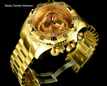 Invicta 80625 Reserve Excursion Swiss Quartz Chronograph Rose Gold Dial Bracelet Watch | Free Shipping