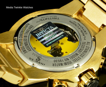 Invicta 19530 Speedway XL Black Dial Swiss Parts Chronograph Gold Tone Bracelet Watch | Free Shipping