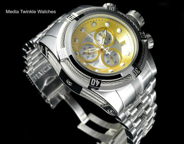 Invicta 21804 Reserve Bolt Zeus Swiss Quartz Chronograph Gold Tone Dial Bracelet Watch | Free Shipping