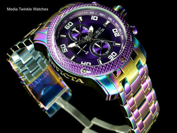 Invicta 24160 ProDiver 48mm Purple Dial Iridescent Finish Bracelet Watch