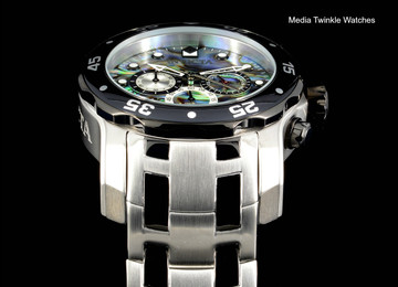 Invicta 48mm Pro Diver Abalone Dial Quartz Chronograph Two Tone Bracelet Watch 24837