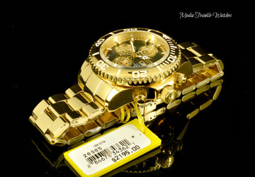 Invicta 47mm Reserve Pro Diver Limited Edition SWISS AUTOMATIC 0.42ctw Diamond Gold Bracelet Watch