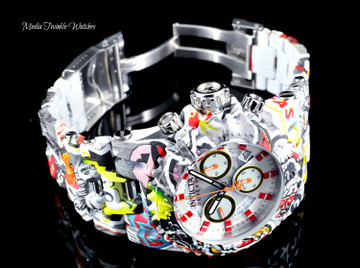 Invicta 50mm Reserve Chaos GRAFFITI Hydroplated Swiss Quartz Chronograph Watch