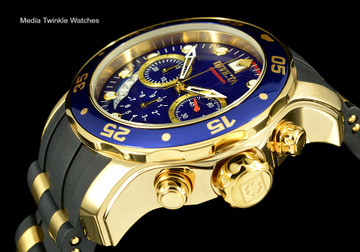 Invicta 6983 Men's Pro Diver Collection Chronograph Blue Dial Black Polyurethane Watch | Free Shipping