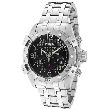 Invicta 1229 Sea Thunder Specialty Black Dial Swiss Parts Chronograph Stainless Steel Bracelet Watch | Free Shipping