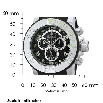 Invicta 0412 Men's Pro Diver Collection Sea Hunter Chronograph Black Polyurethane Watch PLUS 3 SLOT DIVE CASE | Free Shipping