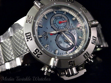 Invicta 4568 Subaqua Noma III Swiss Made Chronograph Platinum Mother-Of-Pearl Dial Stainless Steel Watch | Free Shipping