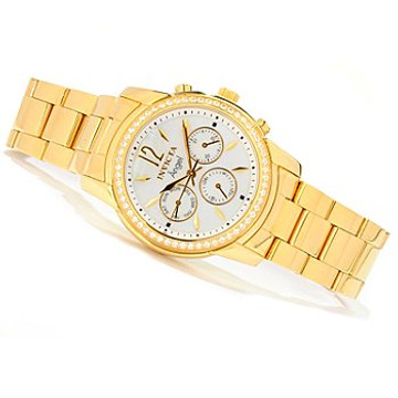 Invicta Women's Angel Simulated Diamond Accented Bezel Bracelet Watch | Free Shipping