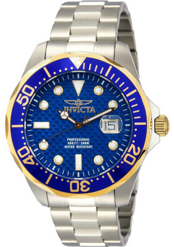 Invicta 12566 Men's Grand Diver Quartz Stainless Steel Bracelet Watch w/ 3-Slot Dive Case | Free Shipping