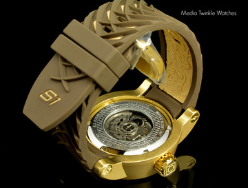 Invicta 12790 S1 Dragon Gold Dial Automatic Stainless Steel Case Silicone Strap Watch | Free Shipping