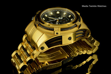 New Invicta 12741 Reserve Bolt Zeus Gold Tone Swiss Made Chronograph Stainless Steel Watch | Free Shipping