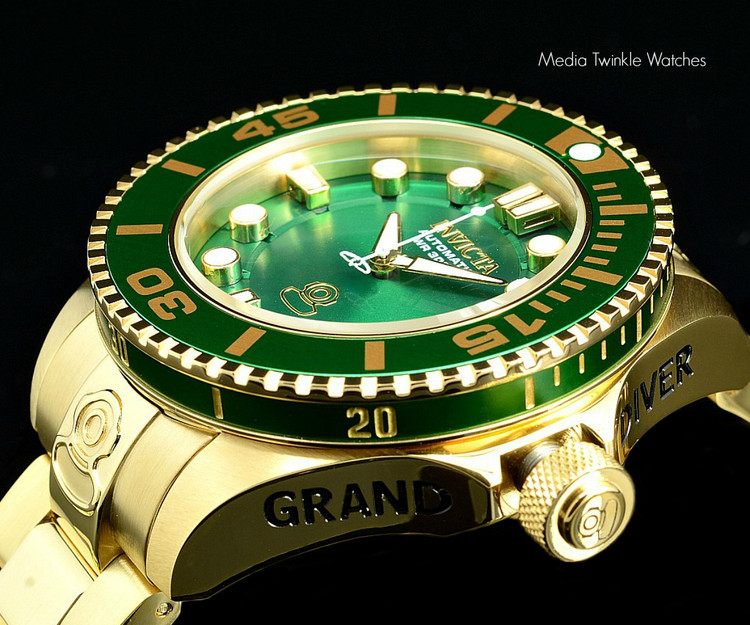 Invicta 19805 Grand Diver 2 Gen II 47mm Automatic Green Bezel Stainless Steel Bracelet Watch | Free Shipping