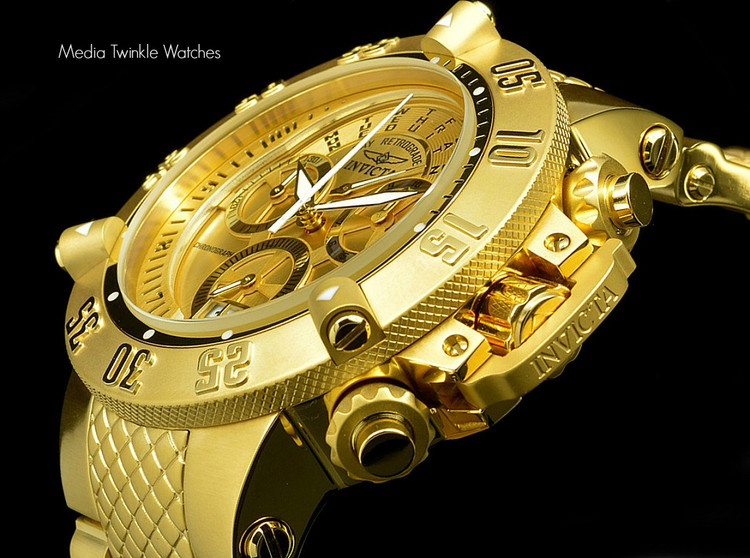 Invicta 17615 Men's Subaqua Noma III Swiss Quartz Chronograph Gold Tone Dial Watch | Free Shipping